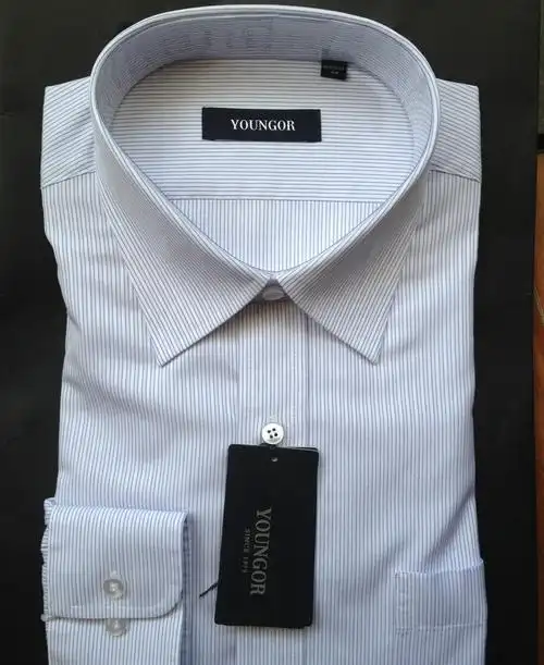 雅戈尔dp141333新款100棉免烫男士长袖衬衫衬
