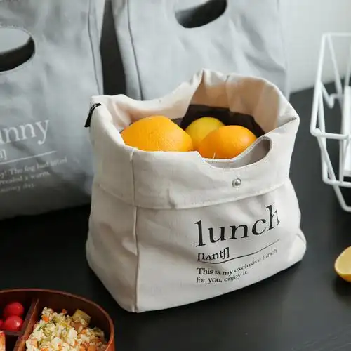 欧式帆布袋 手提饭盒包袋 便当袋 便当