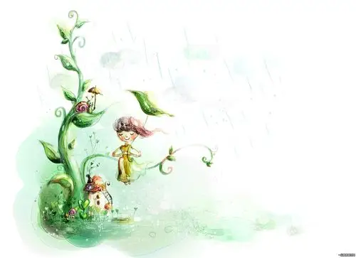 惬意情景 卡通素材 精美插画 psd素材