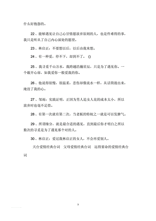 第三种爱情经典台词docx4页
