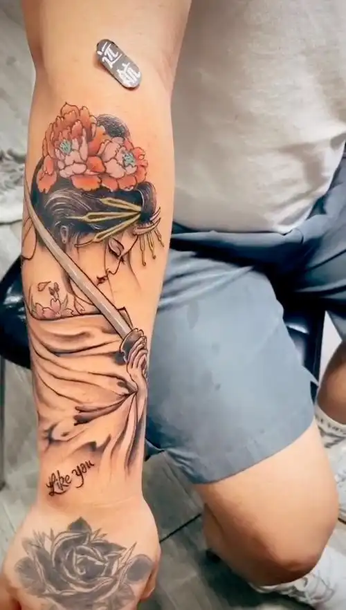 艺妓纹身#小臂美女纹身#无锡刘潭纹身店#无锡纹身#远航纹