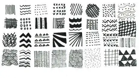 手绘黑白装饰点线面