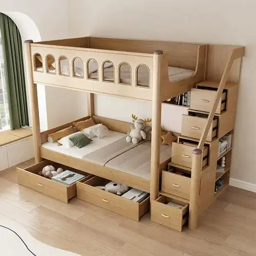 实木上下床双层床小户型儿童床省空间高低子母床家用上下铺木床