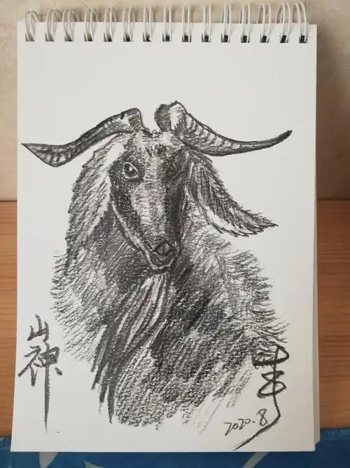 习画224三羊开泰羊123铅笔画合集