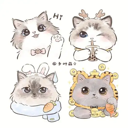 插画  #我是原创插画师  #手绘头像  #猫猫头像  #手绘猫咪 #简笔画