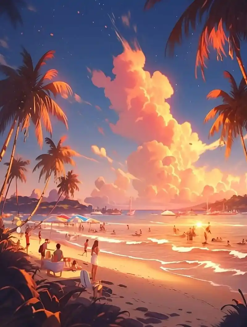 夏天就要去海边 #二次元 #绘画 #每一帧都 - 抖音