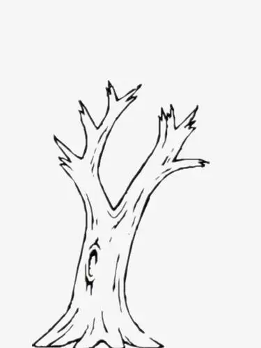 简笔画,黑色,枯树