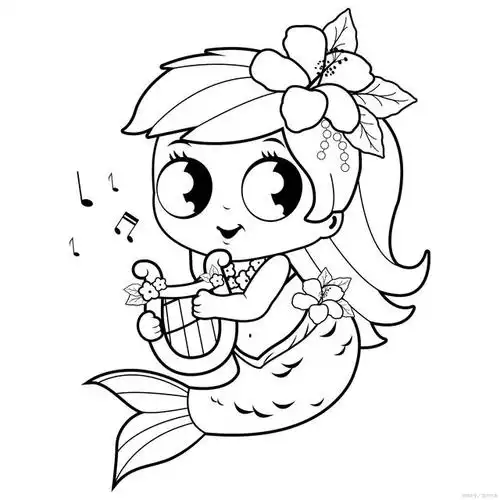 美人鱼简笔画步骤教程