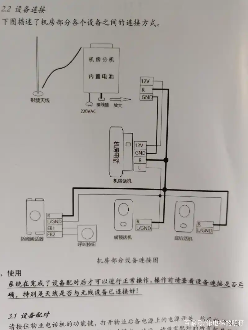无线对讲机接线