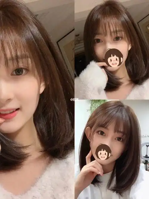 北京锁骨发型,减龄刘海 北京剪发,北京初恋头 北京烫发 北京短发发型