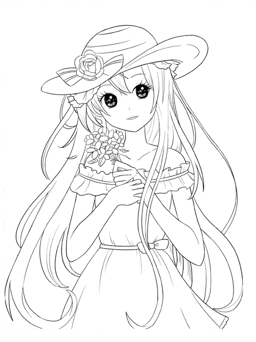 公主涂色女孩画本