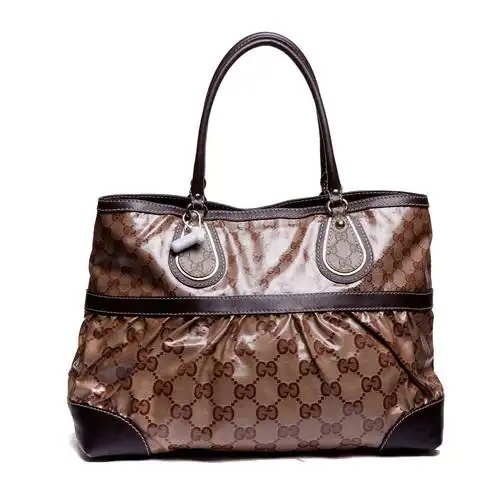 gucci(古驰)卡其色水晶面女士单肩包