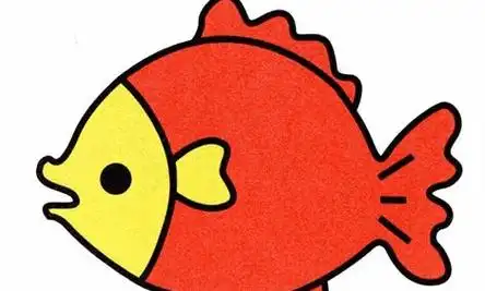 彩色金鱼简笔画 金鱼 - 9252儿童网