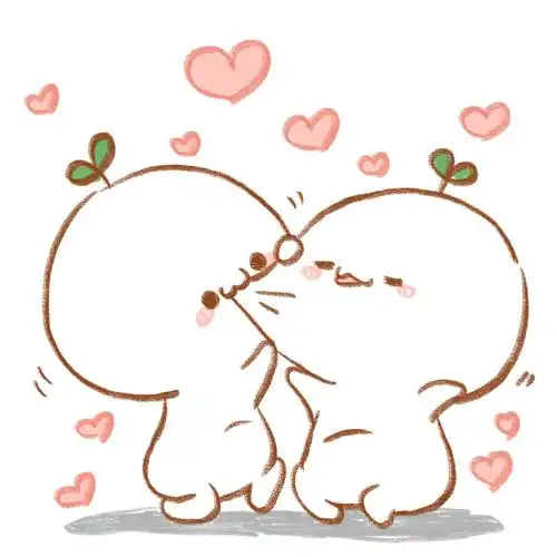 又圆又软的可爱团子情侣头像 头一次见哦__财经头条