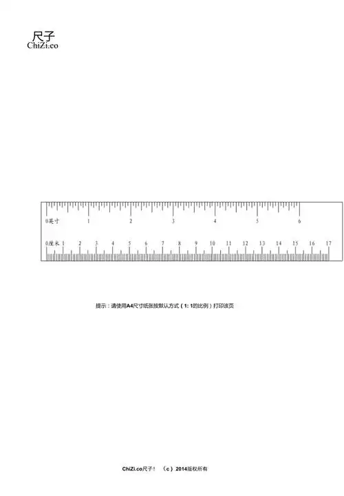 在线尺子打印版尺子chizico