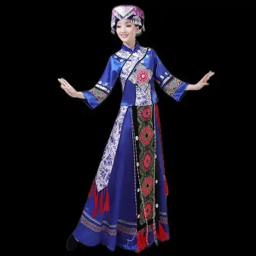 土家族盛装女湘西少数民族成人服恩施西兰卡普舞蹈演出服写真服饰