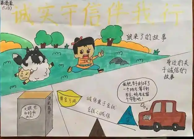 "诚信伴我行,守护真善美"——西峡县第一实验学校诚信主题教育活动