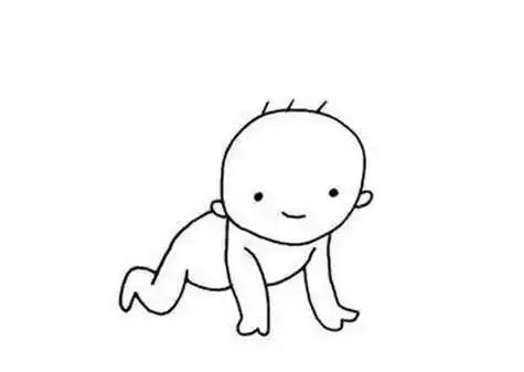 彩色儿童简笔画大全_儿童简笔画大全动物婴儿简笔画图片手绘小婴儿