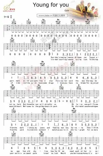 gala乐队《young for you》吉他谱-g调弹唱谱