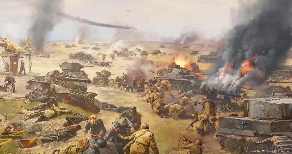 库尔斯克战役(battle of kursk)(1943年7月5日╟1943年8月27日)的油画