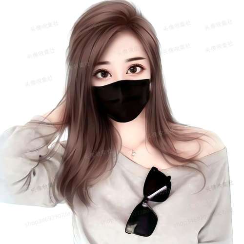 头像女卡通动漫手绘 长发气质美女 高清头像 头像收集社 自动发货