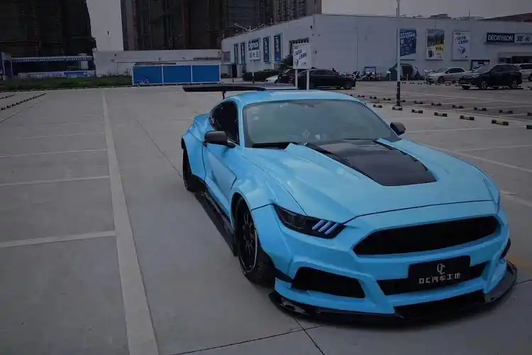 福特野马mustang改装robot机器人二代宽体包围机盖尾翼