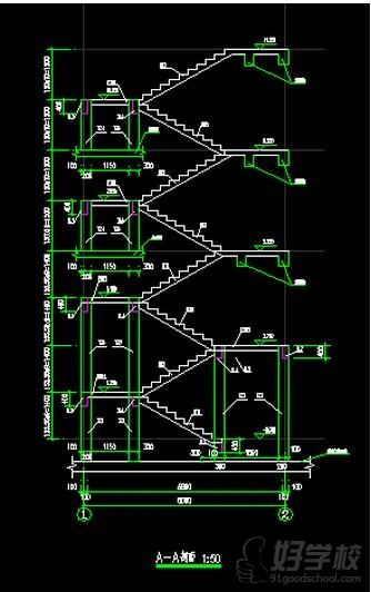 楼梯作业(剖面图)