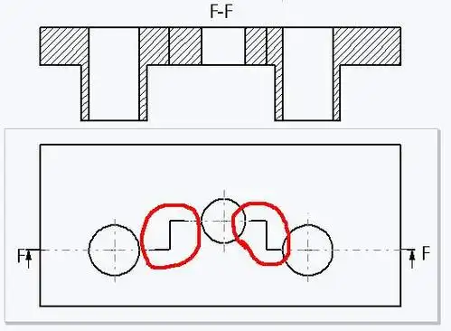 请问如何将阶梯剖的箭头符号改为国标形式?