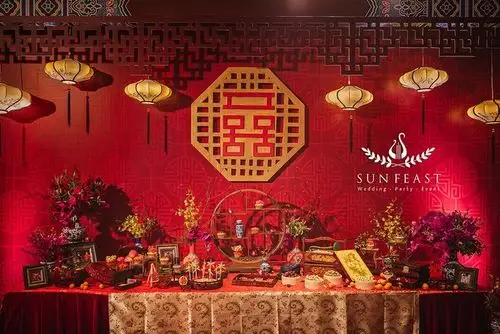 中式背景墙中国风婚礼中式古典风婚礼