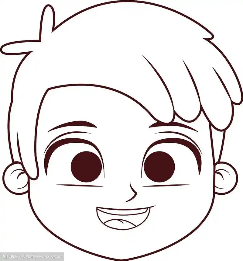男孩的脸卡通