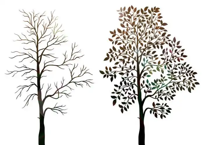 矢量黑色大树剪影设计