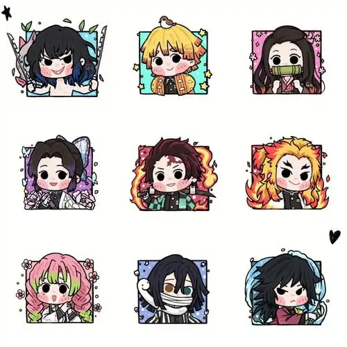 萌小g爱涂鸦鬼灭之刃系列q版头像插画