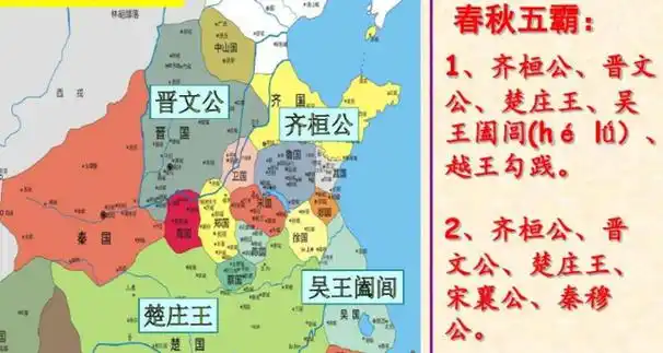 2,春秋五霸顺口溜是什么