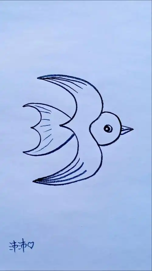 创意简笔画#用数字3画小鸟