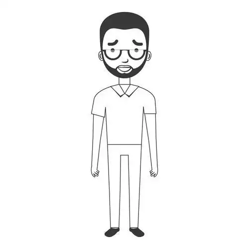 外国男青年简笔画