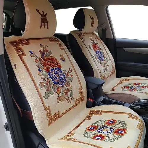 牧羊人羊毛羊绒短毛汽车坐垫仿古牡丹帕萨特尼桑奇骏新汉兰达锐界
