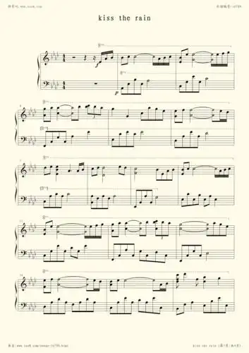 钢琴谱kisstherain