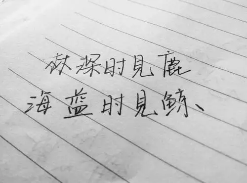 林深时见鹿,海蓝时见鲸.