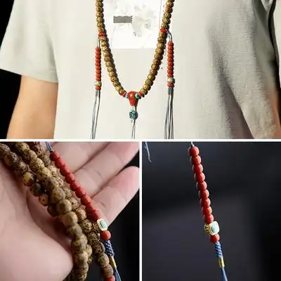 南红玛瑙计数器侧挂环套装108佛珠手串金刚星月菩提椰蒂diy配饰品本场