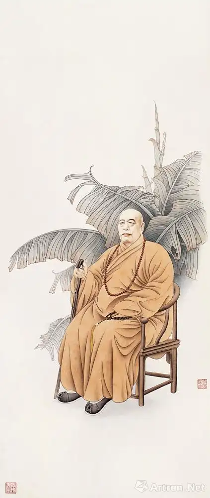 法尊尊者_历代高僧法相系列作品_李唐作品展_李唐在线作品_李唐官方