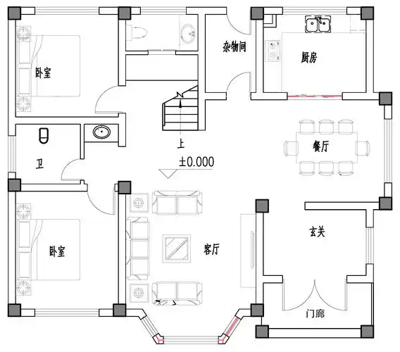 12x10二层别墅设计全套图纸
