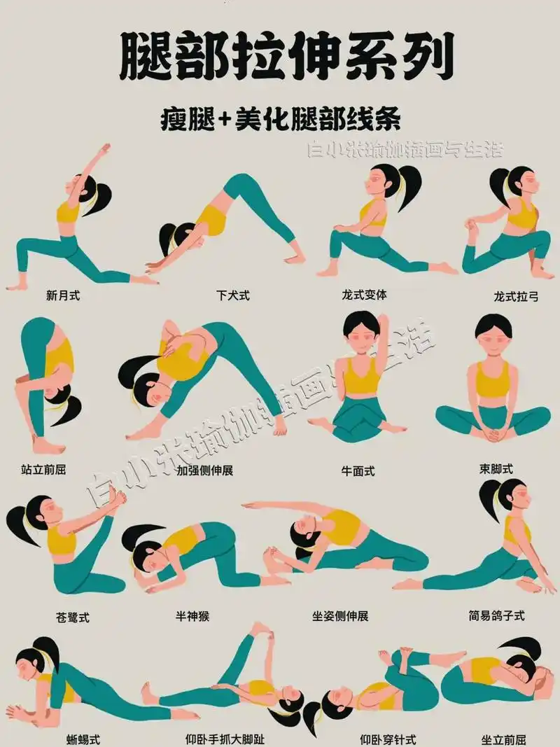 腿部拉伸系列(含详细提升介绍) 现在人锻炼的最大绊脚石就是没时间