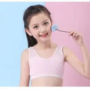 思琪拉斐少女内衣中大童女孩文胸 宽肩海绵垫无钢圈小背心蝴蝶结1