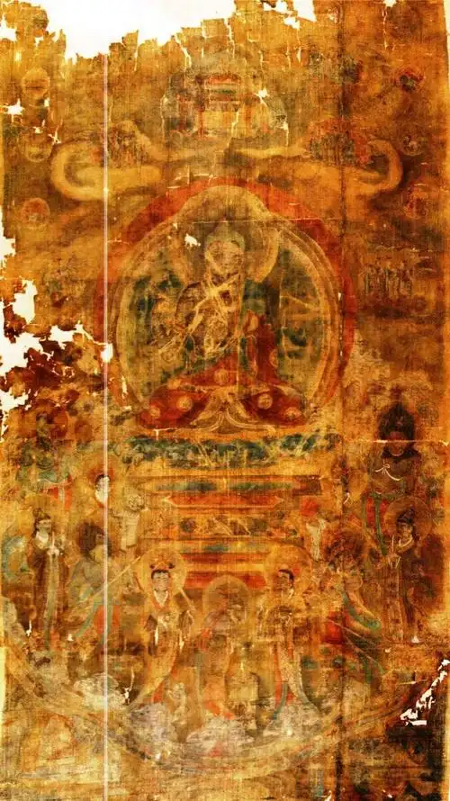 图9 《炽盛光佛与九曜》,采自《海外藏中国历代名画》(卷四),第60页.