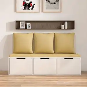 家用卡座沙发餐厅靠墙布艺沙发现代简约奶茶店带抽屉储物柜可定制