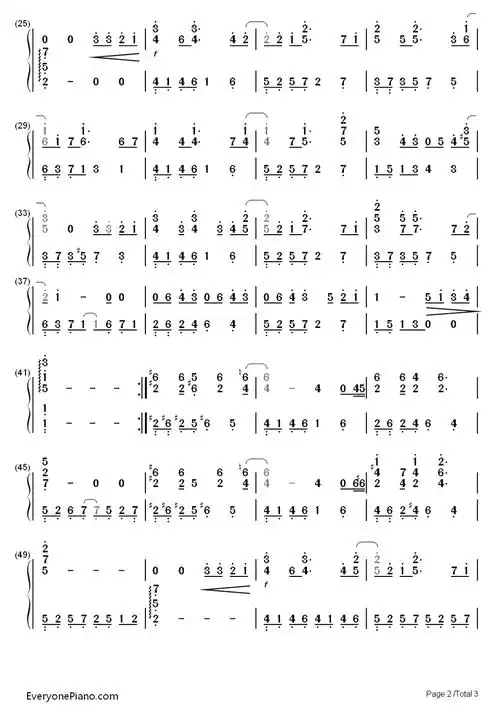 always online-一直在线双手简谱预览2