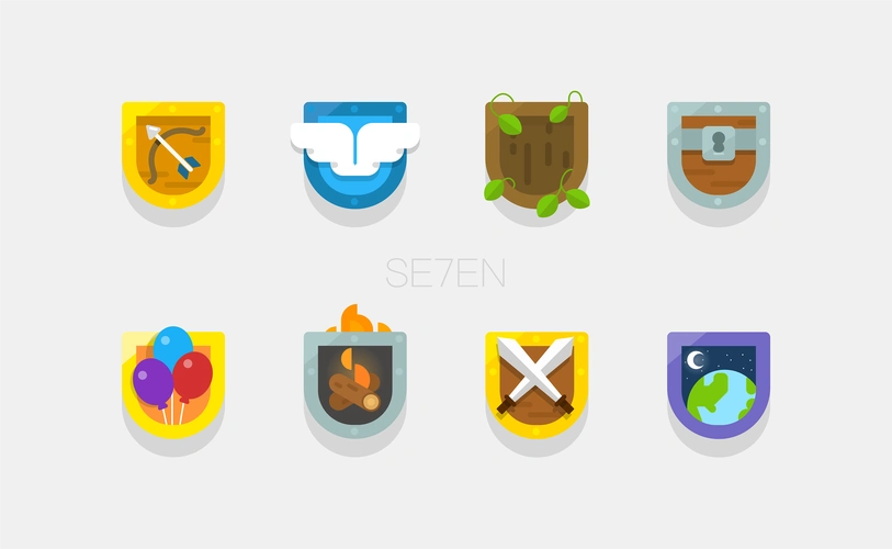 扁平风格盾牌icon|ui|图标|井犬哈士奇 - 原创作品 - 站酷 (zcool)