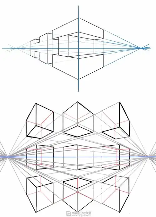 动漫插画基础——两点透视练习