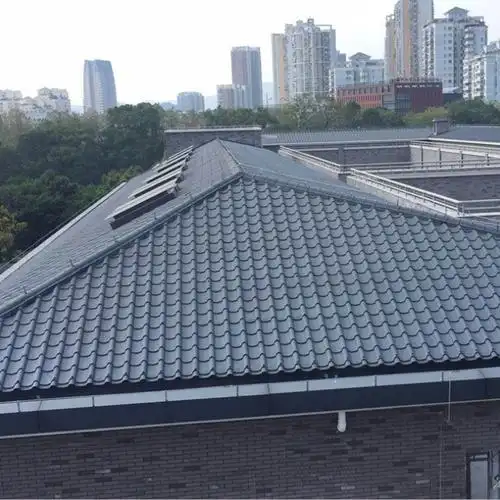 四合院屋面仿古琉璃瓦  金属屋顶瓦 0.4mm彩钢屋脊瓦