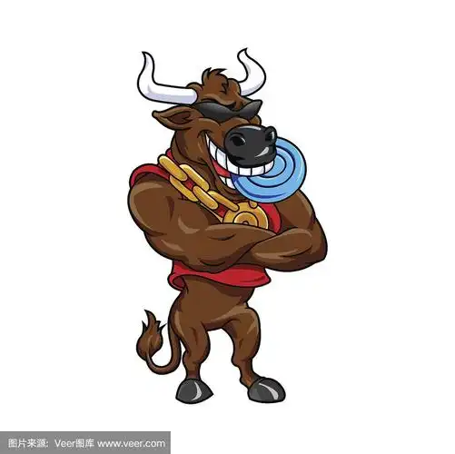 卡通肌肉牛